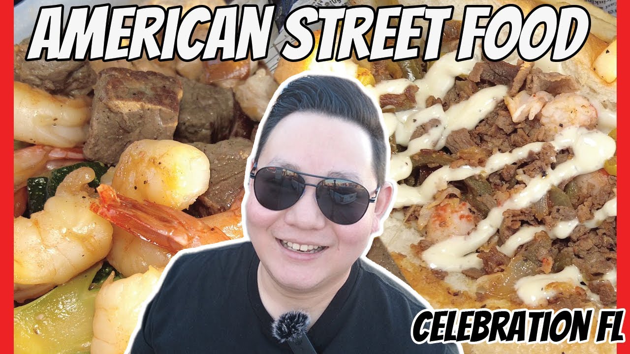 Street Food at Celebration Florida Food Truck Night | Lobster Cheesesteak, Hibachi Steak & Shrim