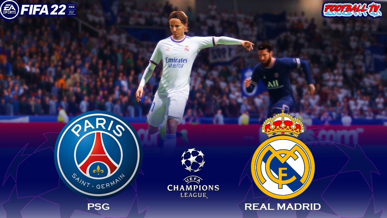 PSG vs Real Madrid UEFA Champions League 2022 FIFA 22 Gameplay HD