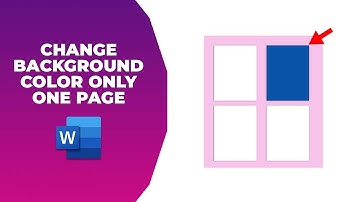 How to change the background color of only one page in Word