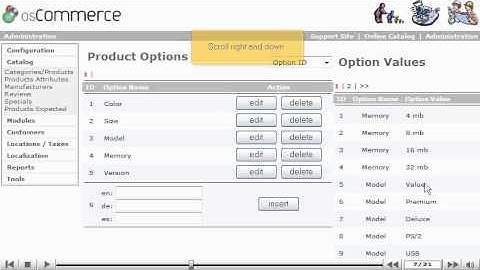How to setup Product Attributes in osCommerce - OSCommerce Tutorials