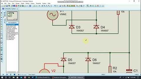 Full wave bridge rectifier circuit simulation