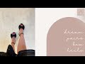 Up Close View of Dream Pairs Black Bow Heels 