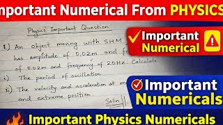 Physics Important Numericals 🔥 | SHM Made Easy