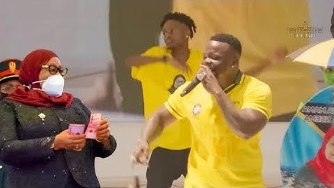 RAIS SAMIA ASHINDWA KUJIZUIA VITUKO NYA HARMONIZE JUKWAANII KIZIMKAZI.