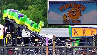 Funtimes Fun Park in Alliance, Ohio.  with Serial Serpent, E&F Miler Kiddie Coaster