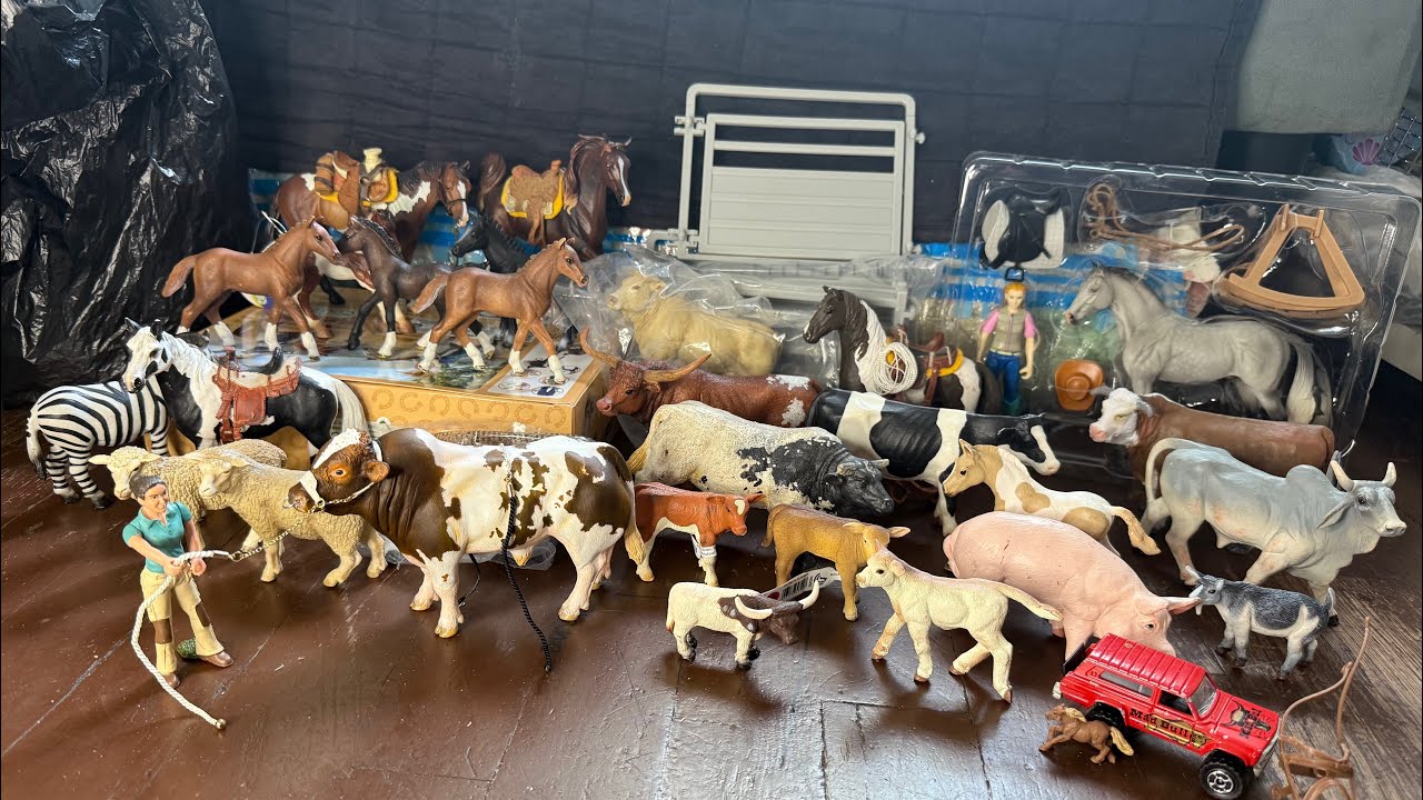 Unbonxing de figuras schleich, safari ltd, collecta y papo.