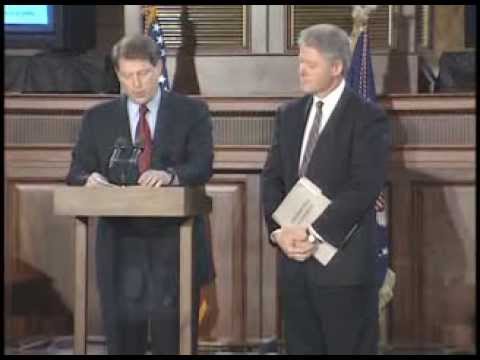 President Clinton Signing Telecommunications Act Of 1996