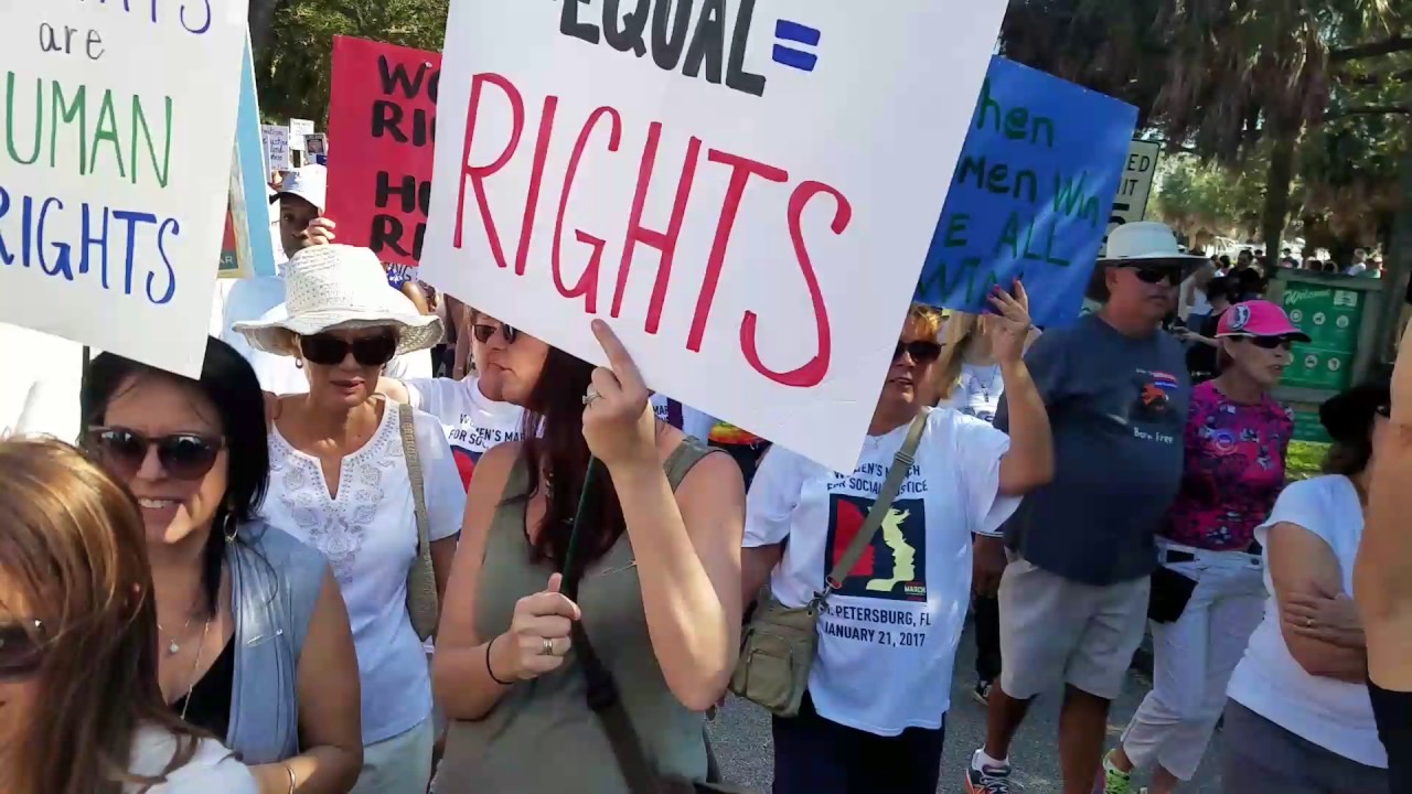 Women's March StPete Florida 20,000 YouTube