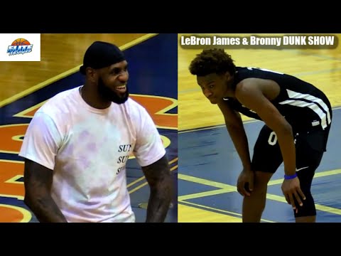 LeBron James & Bronny Jr INSANE DUNKS Last Summer In Las Vegas