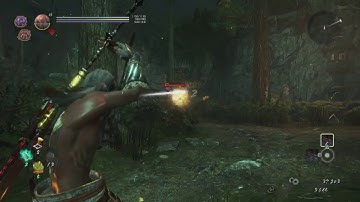 Nioh 2 - A Voice of Twilight: Enki, Aberrant Soldiers, One-Eyed Oni Fight Solo Gameplay (2020)