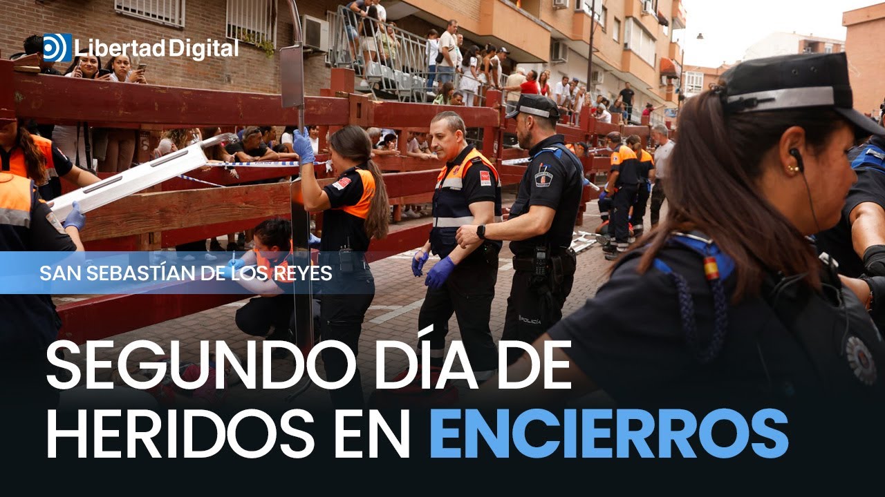 Siete heridos leves en un trepidante segundo encierro en San Sebastián de los Reyes