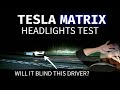 Teslas new matrix headlights on 2024 model 3 highland hw4 first test review