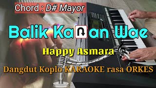 BALIK KANAN WAE - Happy Asmara Versi Dangdut Koplo KARAOKE rasa ORKES Yamaha PSR S970