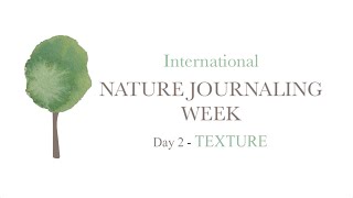 Day 2 of International Nature Journaling Week 2023: Texture