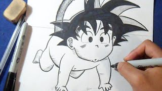 Como Dibujar A Goku Bebe Dragon Ball Z How To Draw Goku Baby Youtube