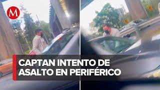Automovilista sufre intento de asalto y disparos en anillo Periférico Automovilista sufre intento de asalto y disparos en anillo Periférico