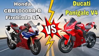 Honda CBR1000RR-R Fireblade SP Vs Ducati Panigale V4 Full Comparison