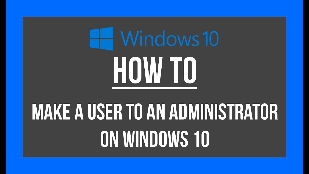 How to make a User to an Admin - YouTube