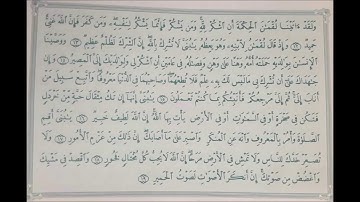 سورة لقمان الايات 12 الى 19  ماهر المعيقلي
