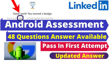 How To Pass In LinkedIn Android Assessment 2021 | Updated LinkedIn Android Assessment Answer
