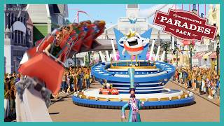 Planet Coaster 2 Parades Pack is finally here 🥳😱💙 new scenery, rides and coasters! screenshot 1