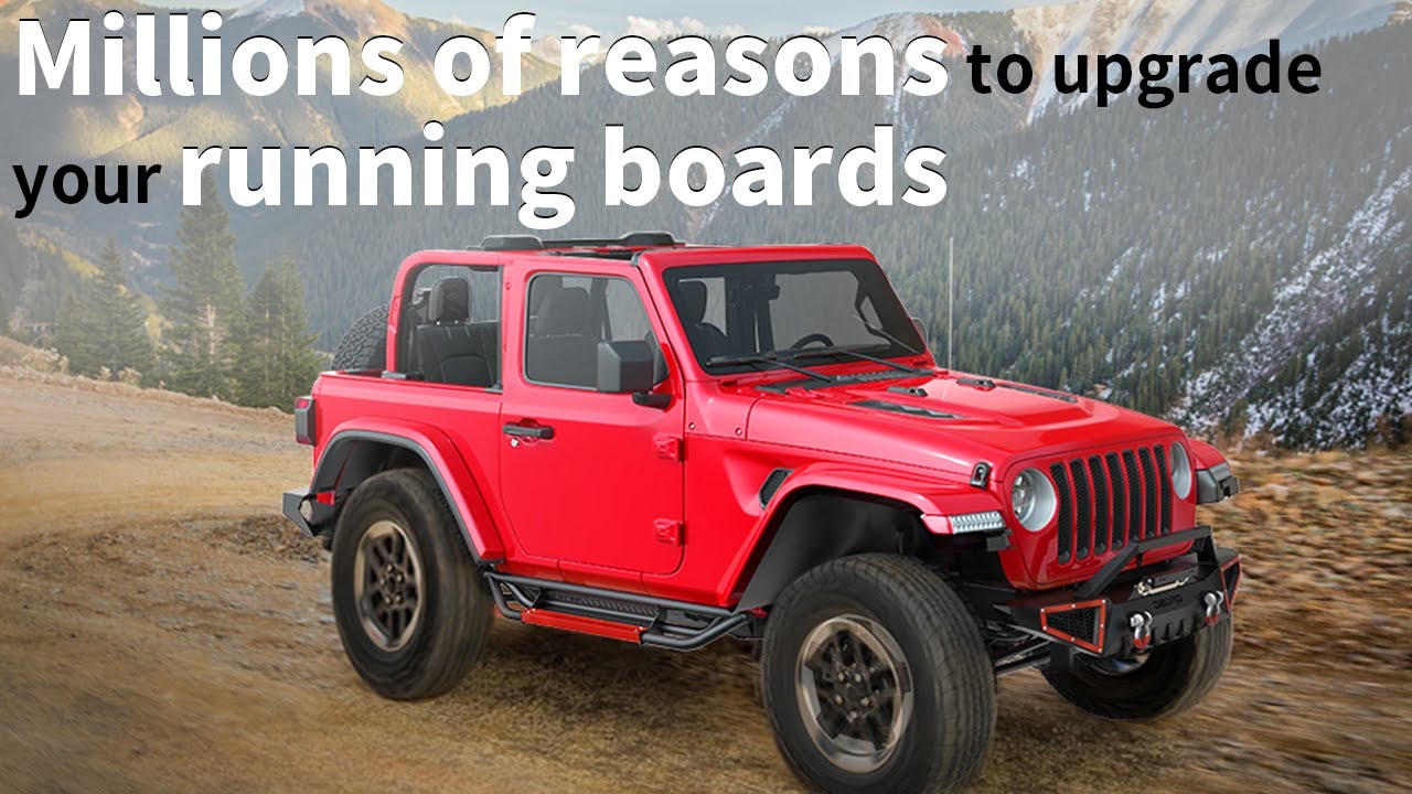 OEDRO® #RunningBoards with Paintable Step Plates, for 2018-2021 Jeep  Wrangler JL 2 Door - YouTube