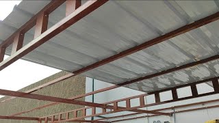 instalación de techo de aluzinc con estructura de aluminio