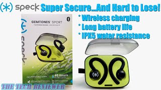 Speck Gemtones Sport Earbuds: Secure Fit * IPX5 * Long Battery Life * Wireless Charging