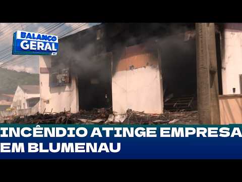 Bairro Fortaleza: incêndio atinge empresa em Blumenau