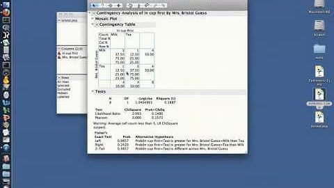 JMP (video 3/8) - Contingency Tables