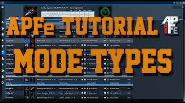APFe Tutorial - Editor Mode Types