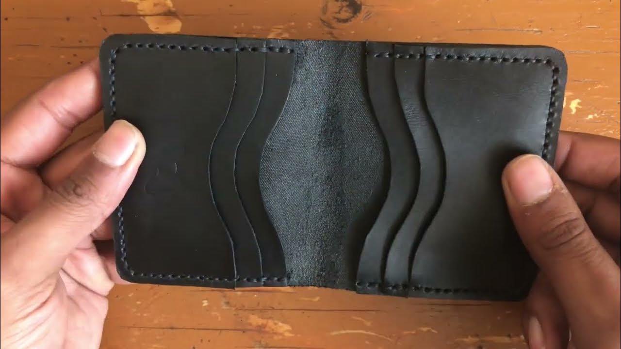 How to make leather wallet card holder at home handmade DIY PDF