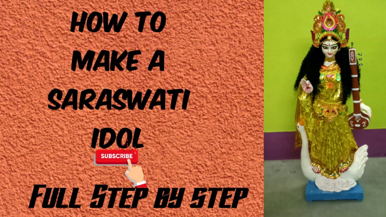 How to make a Saraswati Idol | Full step by step | by AZD academy