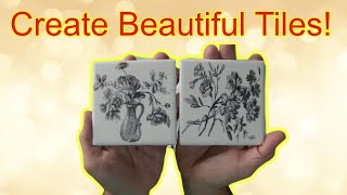 CREATE Beautiful Images onto Glazed Ceramic Tiles!