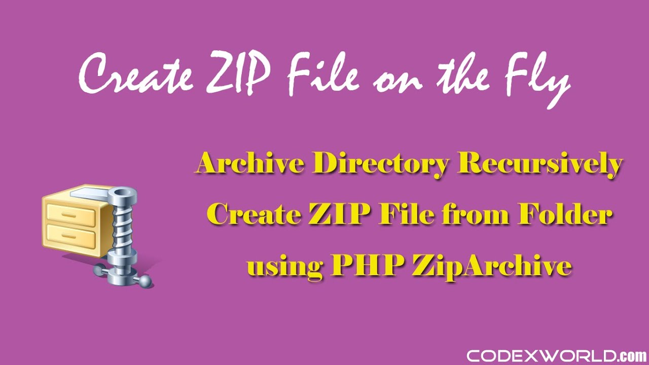 php create file  2022 Update  Create ZIP File using PHP