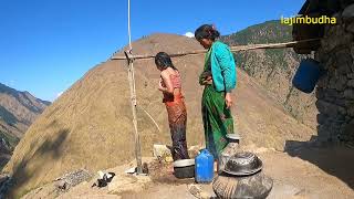 daily chores of himalayan people || lajimbudha ||