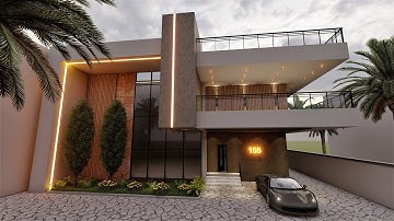 Revit + Lumion ( Modern villa project )
