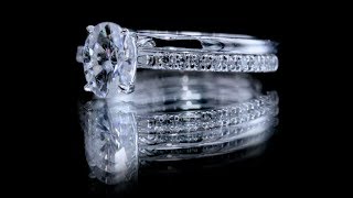 F&B Jewelry Showcase: Alessandra Forever ONE 7x5mm Oval Moissanite Diamond White Gold Ring Set