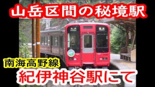 【紀伊神谷駅にて】2300系各停・2000系特急(全車自由席)・30000系特急こうや【南海高野線の秘境駅】