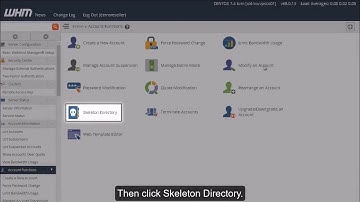 Learning about the skeleton directory in WHM