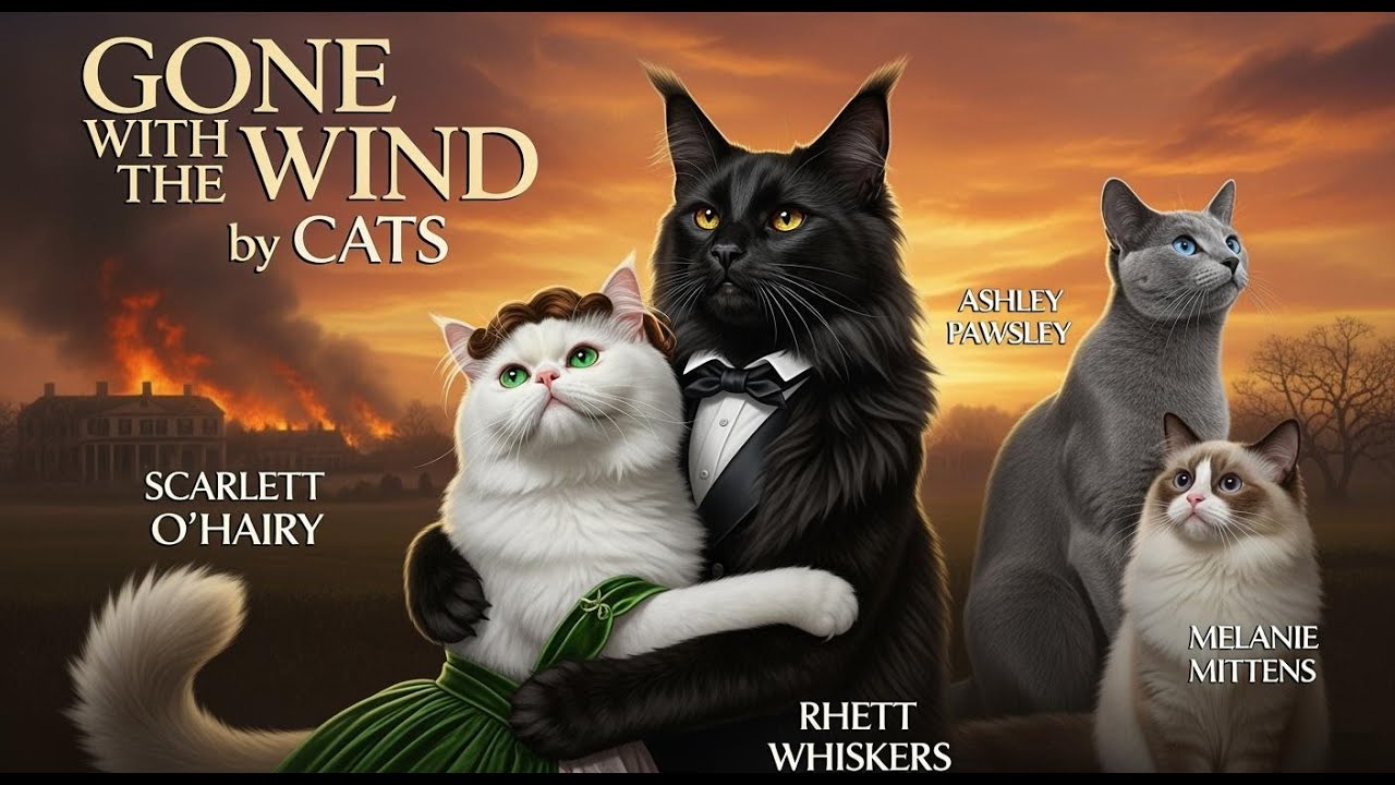 Gone with the Wind Filmed by Cats | Lo que el viento se llevó