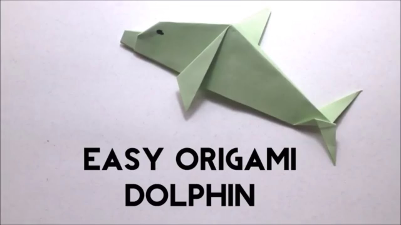 Easy Origami Dolphin - Origami Fish Tutorial for Beginners - Origami Animal  - DIY Paper Dolphin - YouTube