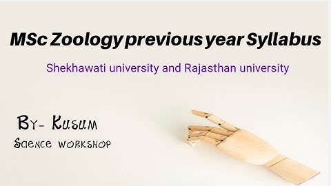 MSc ( previous)Zoology  Syllabus|| Shekhawati university (PDUSU) And Rajasthan university|| KUSUM