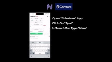 Step by Step on how to buy NIMS from Coinstore Exchange.
