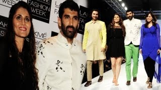 Aditya roy kapoor & musician rahul sharma for barkha n sonzal at lfw
winter festive 2013 in mumbai