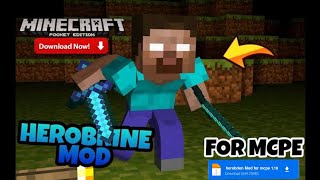 Herobrine Mod for Minecraft pocket edition 1.19 🔥| herobrine Mod for Mcpe