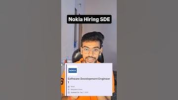 Nokia Hiring SDE | Fresher Recruitment Drive #jobs #viral #shorts #ytshorts #freshers