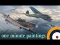 1 minute painting  air combat timelapse aviation art acrylic painting demonstration