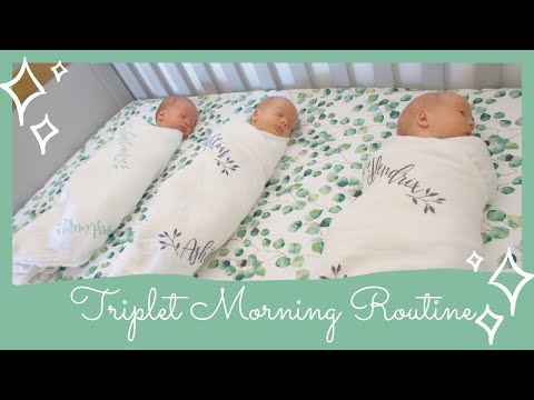 Newborn Triplets&rsquo; Morning Routine