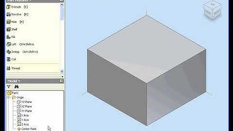 07 Coordinate System - Part Design - Autodesk Inventor Tutorial